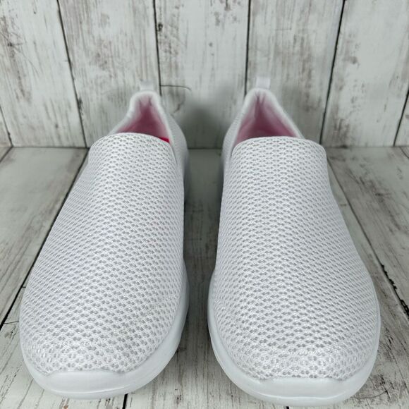 Skechers Go Walk Gen5 GOGA Max White Comfort Lightweight Slip On Shoes 9.5 Wide - Picture 6 of 10